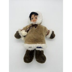 Kipmik Eskimo Doll Plush Anchorage Alaska Faux Fur 10"
